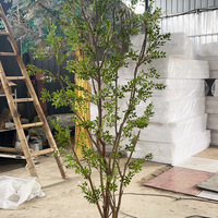 Simulación de árbol de Iron Wintergreen, simulación de flor de Osmanthus, simulación de Osmanthus para jardín exterior, vegetación para paisajismo de centros comerciales