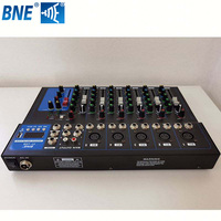 Console de mixage audio professionnelle F7-USB, mixeur portable 7 canaux avec fonctionnalités BT, USB, MP3, DSP pour l'audio, la vidéo et l'éclairage