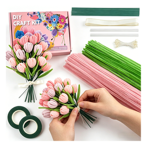 Matériel de bricolage non toxique pour enfants, ensemble de classe pour la création artistique, nettoyeurs de tuyaux en velours de 8 mm pour projets manuels créatifs et kits d'art avec nettoyeurs de tuyaux - Product Image 5