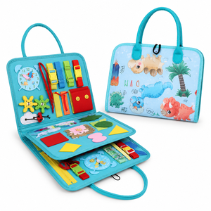 Tablero de Actividades para Bebés, Juguetes Montessori, Juguete Educativo de Aprendizaje, Juguetes para Autismo, Tablero de Actividades Portátil de Fieltro para Niños Pequeños - Product Image 3