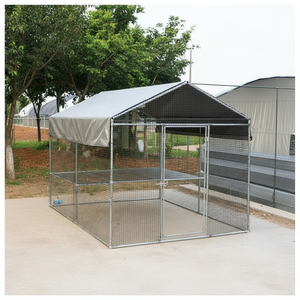 Grand <span class=keywords><strong>enclos</strong></span> pour bétail avec structure en acier galvanisé, hauteur de 7 pieds, écrans d'intimité, design en maille durable pour une utilisation en extérieur - Product Image 2