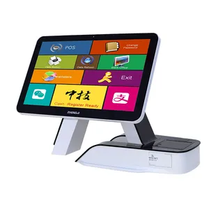 Spplier Restaurant Software I3/3Gen 4G Ram Square Double Touch Screen 15.6 Inch Cash Register Machine Pos Systems With Printer