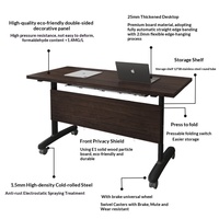Ensemble table et chaises de formation commerciales modernes en bois écologique pliables, mobiles, combinables et multifonctionnelles pour bureau et tutorat