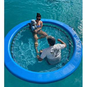 Hamac aquatique gonflable bleu de qualité, plateforme gonflable personnalisée pour le plaisir aquatique, PLATEFORME GONFLABLE - Product Image 2