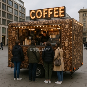 Remolques de Comida para Eventos, Remolque Móvil de Bebidas para Café y Helados, Carrito de Calle para Té de Burbujas, Food Truck - Product Image 5