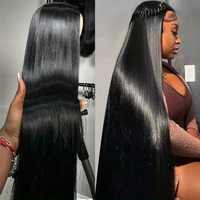 Perruques Frontales en Dentelle Brésiliennes Brutes 100% Cheveux Humains 250 Densité HD, Perruque Cheveux Humains 13x6 13x4 Pré-Épilée avec Dentelle Transparente