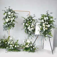 Nouvelle Arrivée Centres de Table de Mariage Décoration Florale Artificielle Boule de Roses Décoration de Table Chemin de Table Arche Décorative