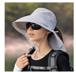 Chapeau de pêcheur à grands bords pour femmes Alpinisme Sortie d'été Protection solaire Ombre Chapeau de soleil extérieur - Product Image 5