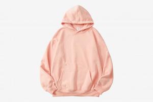 Solid Color Cotton French Terry Oversized Pullover Hoodie Mens Casual Hooded Sweatshirt Autumn Apparel - Product Image 3