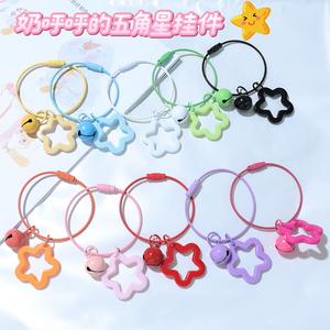 Portachiavi a Campanella in Acciaio Inox con <span class=keywords><strong>Filo</strong></span> Rivestito per Creazione di Gioielli, Etichetta per Bagagli, Charm per Borsa e Telefono da Ragazza - Product Image 2