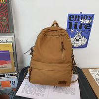 Sac à dos de voyage décontracté Fermeture à glissière Sac d'ordinateur souple Sac d'école à motifs doublé de polyester pour étudiant Utilisation pour ordinateur portable