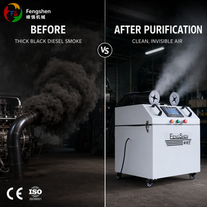 Purificateur d'échappement portable CE ISO9001 FS pour véhicules, machine d'extraction par filtration 1.1kW, efficacité 99.6%, pour garage, Gazole 127mm*1.5m - Product Image 5