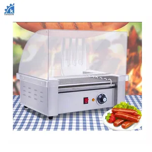 Electric Heating Hot Dog Steamer Bugger Sausage Grill machines Commercial table top Hot Dog Grill for 7 Roller