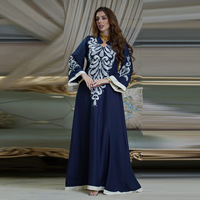 Robe caftan brodée Yibaoli, fabrication en usine, style marocain, Dubaï, Turquie, abaya arabe, prix de gros, robe jalabiya pour femmes