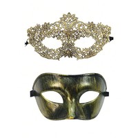 Masque en dentelle demi-visage pour Halloween - Masque léger en mousse pour fêtes costumées, festivals et utilisation théâtrale (Adultes)