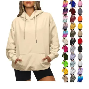 Sweat-shirt à capuche pour femmes de qualité supérieure, surdimensionné, design personnalisé, impression bouffante, étiquette OEM, fabriqué au Bangladesh, 2024