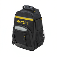 Sac à dos pour outils Stanley Essential 15L, résistant à l'eau, multi-compartiments, garantie de 3 ans, design compact pour le travail et les voyages