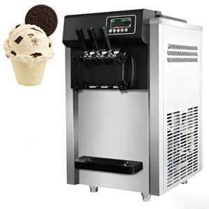 Máquina de helado suave personalizable de tres sabores, tamaño compacto, para camiones de comida, catering móvil, eventos, alquiler y negocios. - Product Image 3
