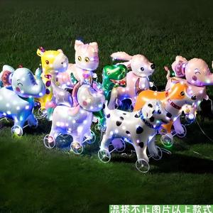 Globo Luminoso con Ruedas 3D de Animales Pequeños en Versión Q, Decoración para Fiestas de Cumpleaños Infantiles, Diseño para Escenarios de Fiesta - Product Image 4