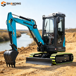 รถขุดขนาดเล็ก 3 ตัน SHANDING จัดส่งฟรี มาตรฐาน CE EPA เครื่องยนต์ Kubota ระบบไฮดรอลิก รถตักดินแบบตีนตะขาบ มาตรฐาน CE Euro 5 รถขุดขนาดเล็ก - Product Image 4