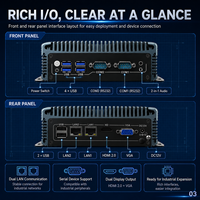 Computadora Integrada Sin Ventilador I3-5100U I5-5200U I7-5500U CPU Doble LAN 2 COM USB HD VGA SSD para Gabinete de Automatización PC Industrial