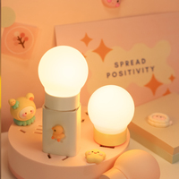 Lampe de chevet sphérique en silicone souple avec prise USB, sans batterie, facile à importer, lumière d'ambiance pour le sommeil