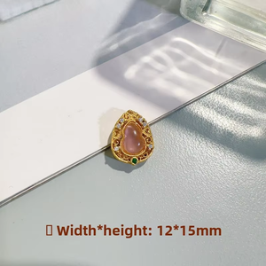 Pendentif lapin en diamant incrusté d'or de la méthode ancienne Accessoire de porte-clés pour hommes et femmes Perles en métal séparées par une <span class=keywords><strong>gourde</strong></span> - Product Image 6