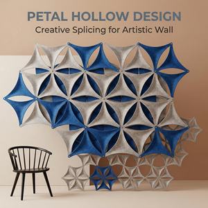 Nouveau design, panneau en flocons de neige 3D en PET, E0 ROHS, polyester, réduction du bruit, installation <span class=keywords><strong>facile</strong></span>, séparateur de pièce pour bibliothèque, école, chambre d'enfants - Product Image 5