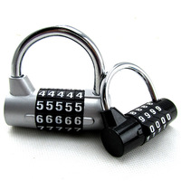 Nouveau cadenas mécanique à 5 chiffres en acier inoxydable en forme de U, noir, BBDHOME XC-0126, avec logo personnalisé, pour portes de sécurité et bagages – Vente chaude