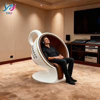 Fauteuil de salon moderne en fibre de verre, en cuir PU, dossier croisé, forme créative, durable, écologique, pour chambre et salle à manger