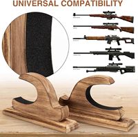 Support mural en bois à 1 niveau pour fusils, présentoir transfrontalier pour fusils, étagère de rangement pour épées et arcs, style chinois simple et élégant