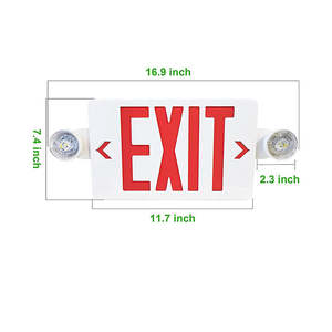 Cabezal ajustable LED rojo-Con luces de emergencia-Listado UL - Product Image 2