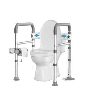 Nhà vệ sinh chỗ ngồi risers cho người cao niên với điều chỉnh độn cánh tay nâng cao nhà vệ sinh an toàn chỗ ngồi cho tiêu chuẩn hoặc kéo dài commode - Product Image 1