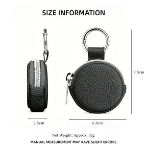 Mini porte-clés avec pochette de rangement, porte-monnaie circulaire, organiseur de bijoux, étui à bagues, pochette à cosmétiques <span class=keywords><strong>en</strong></span> cuir PU, accessoire pour clés de voiture - Product Image 6