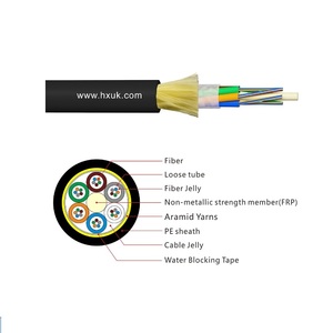Vente en gros 24 fibres optiques câble à <span class=keywords><strong>fibre</strong></span> monomode multimode portée 100m toronné Tube lâche étanche Adss câble Communication - Product Image 2