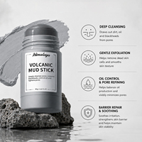Masque facial en bâton OEM à l'argile volcanique et à l'armoise, à base de plantes et minéraux, pour le contrôle du sébum, le traitement de l'acné, l'élimination des points noirs et le resserrement des pores