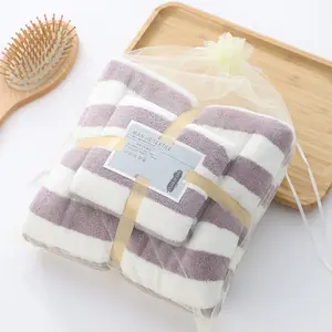 wholesale multi purpose bath hotel spa beach towel custom 35*75cm and 70*140cm coloured bath towles 2 pieces towel gift set