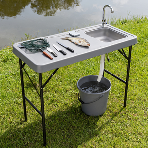 Mesa de Limpieza de HDPE de Alta Resistencia con Fregadero - Product Image 6