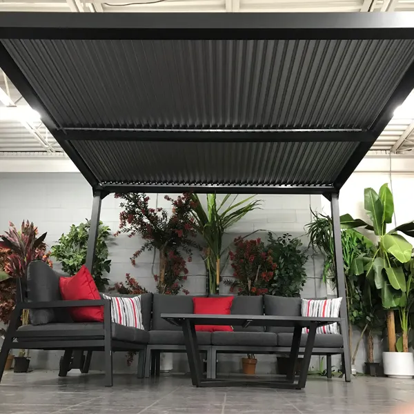 بمحركات الباحة سقف بفتحات تهوية شرفة حديقة في الهواء الطلق وفرد Bioclimatic مظلة مرآب الألومنيوم العريشة