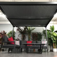 Persiana motorizada para Patio, techo de Gazebo de jardín, persiana Bioclimática, toldo de aluminio