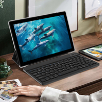 Tablette PC 2 en 1 10.1 "Android 15 OS 6GB + 6GB/128GB Stockage réel Écran IPS Tablette PC de jeu avec clavier pour les entreprises