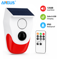 Alarm Sensor Gerak PIR Tenaga Surya dengan Siren Strobo, Tahan Air, Sudut Lebar untuk Keamanan Rumah, Peternakan, Gudang, Vila, Halaman, dan Luar Ruangan