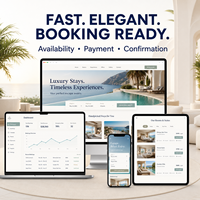Diseño de Sitio Web para Reserva de Hoteles y Viajes, Plataforma para Negocios de Turismo y Hostelería con Compatibilidad con MAC OS, Disponible