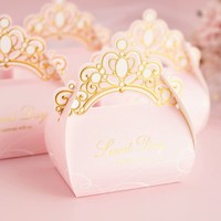 Nouveau chocolat couronne boîte à bonbons fête de mariage faveur cadeaux couronne boîte à bonbons