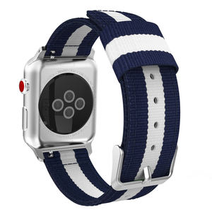 Tejido de Nylon de reemplazo de pulsera correa de reloj de Apple, para 40 MM 44 MM Apple Watch serie 1, <span class=keywords><strong>2</strong></span>, 3, 4 5 - Product Image 5
