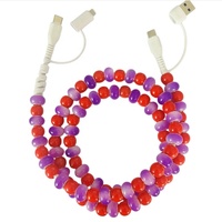 Nouveau Câble USB Type-C 2026 pour Ordinateur et Téléphone, Design Floral Rose Perlé, Charge Rapide, Accessoire de Boutique