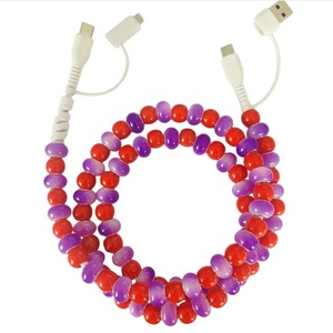 Cable de Carga Rápida para Teléfono con Diseño de Flores Rosadas y Cuentas, Accesorio Boutique, Nuevos Productos 2026 - Product Image 6