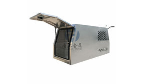 Caisse de chargement plate en alliage d'aluminium de 3,0 mm pour pick-up, avec moitié caisse de transport pour animaux et moitié auvent, pour le camping et les activités de plein air - Product Image 4