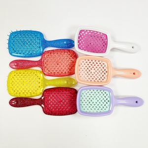 Logo personalizzato districante Set di pennelli per capelli ricci, distangler spazzola per capelli con addominali in Nylon spazzolino per Shampoo massaggiatore per cuoio capelluto con scatola - Product Image 3