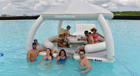Aqua party Bana Plate-forme flottante commerciale gonflable pour jet d'eau de mer dock de ski plate-forme flottante pour tous les âges